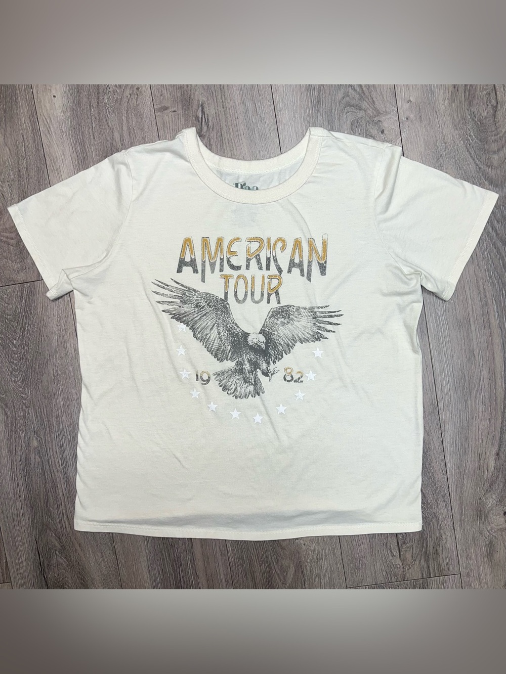 American Tour Doe T-Shirt Ivory Short Sleeve 1982 Eagle Size XL